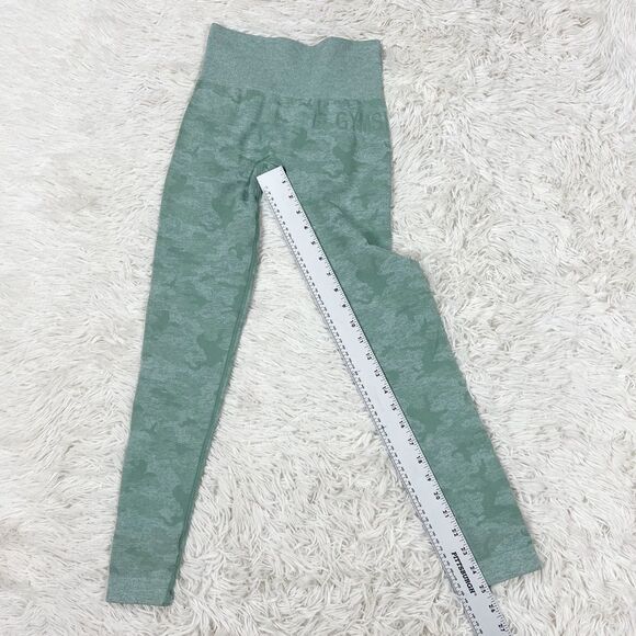 Gymshark Adapt Light Green Camo Seamless Leggings Size XS - Picture 3 of 6
